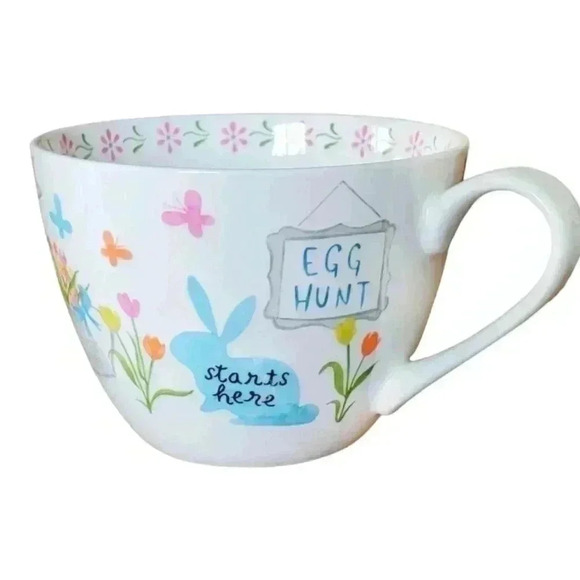 Portobello by Design mug Easter bunny egg hunt Bone China  coffee tea gift 14 oz - Picture 1 of 12